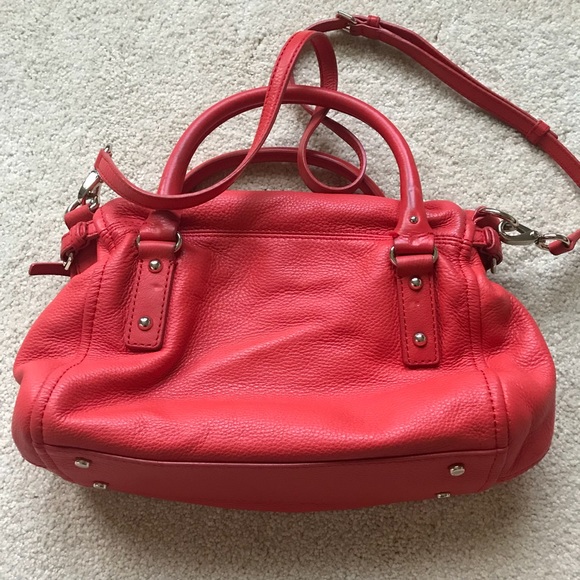 Kate Spade Cherry Red Foldover Pebbled Leather Bag - Picture 2 of 14